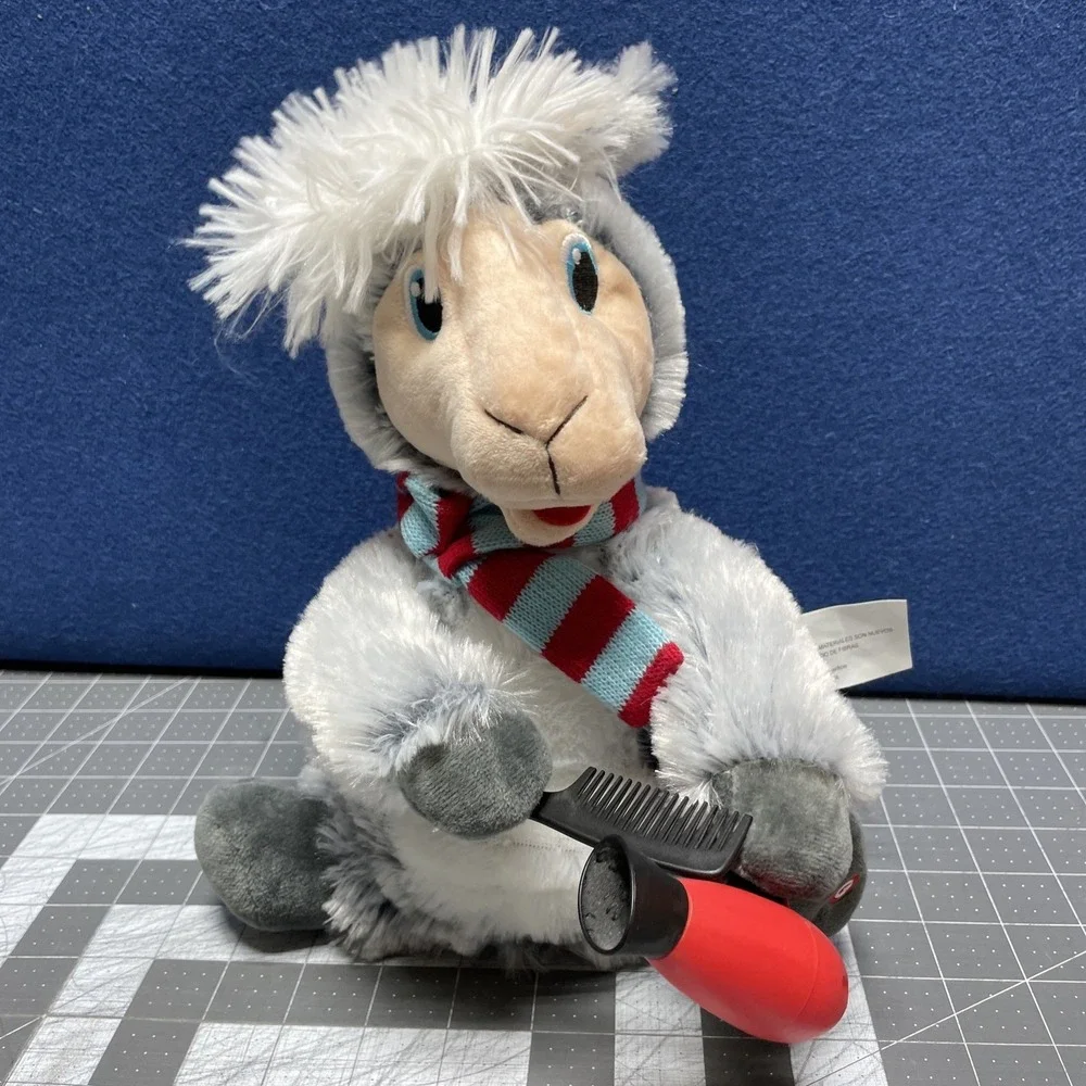 Gemmy Animated Singing Hair‎ Styling Gray Llama Tested Works